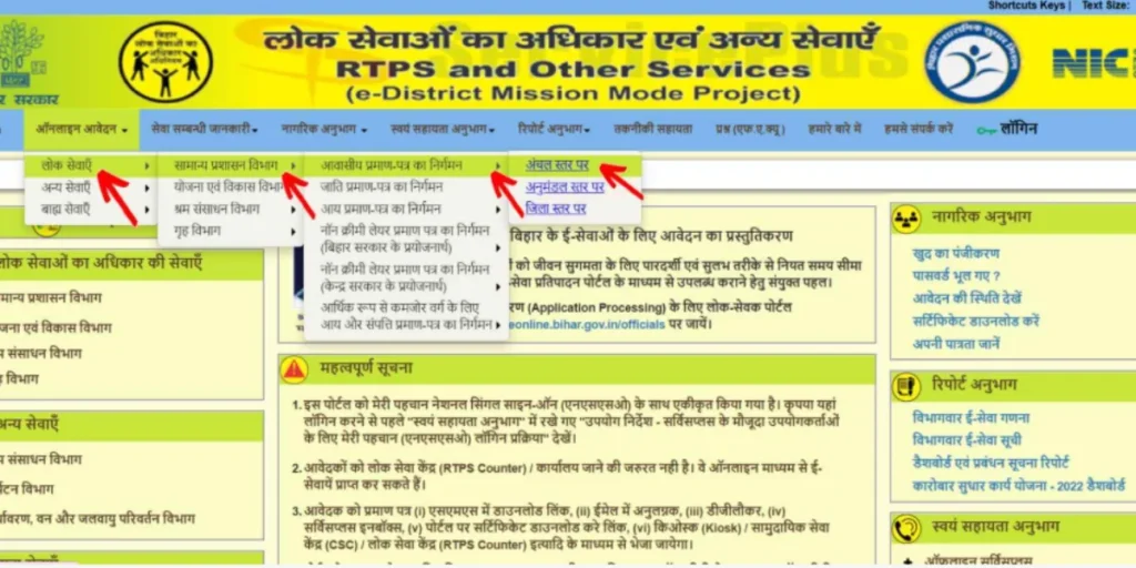 Click on the Services